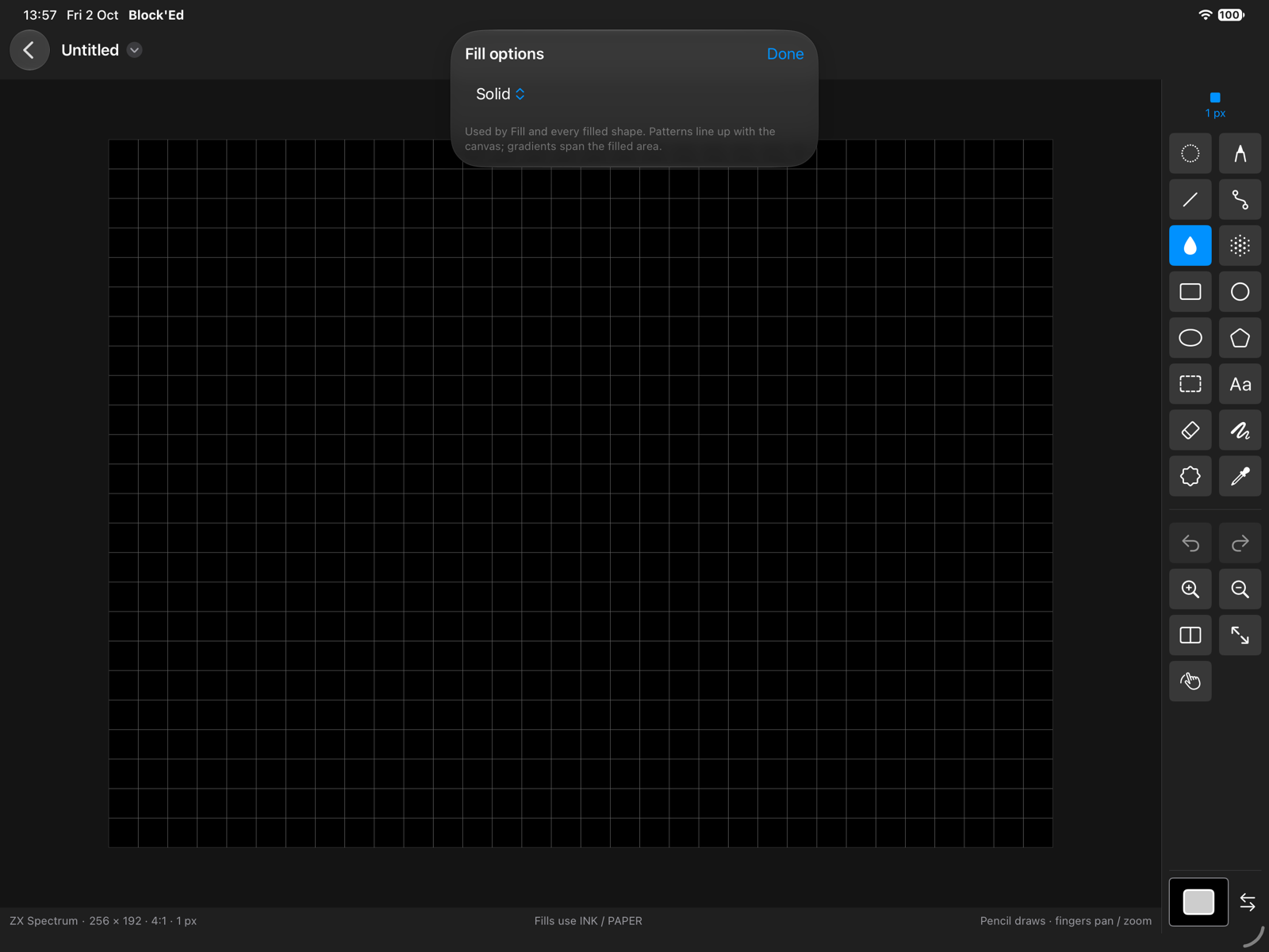 Fill options