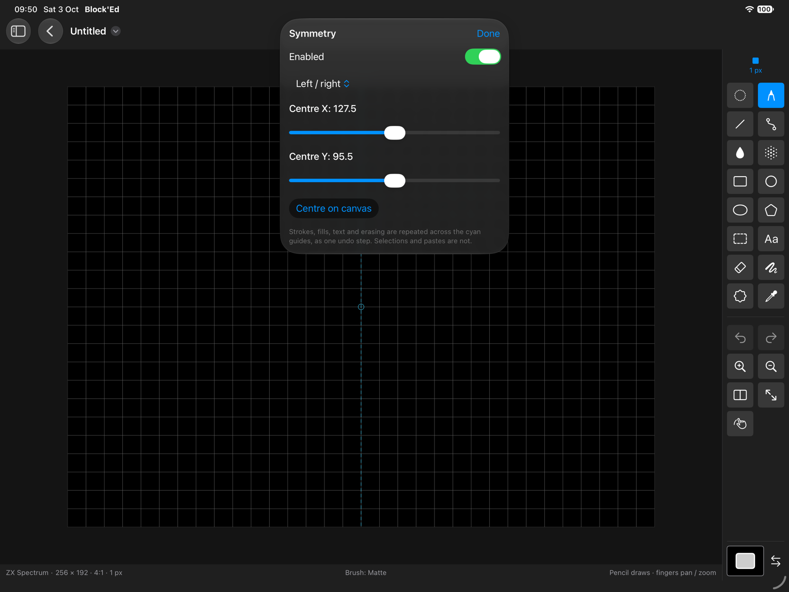 Symmetry options